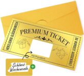 Goldenes Ticket Geburtstagskarte für 3,99 Euro
