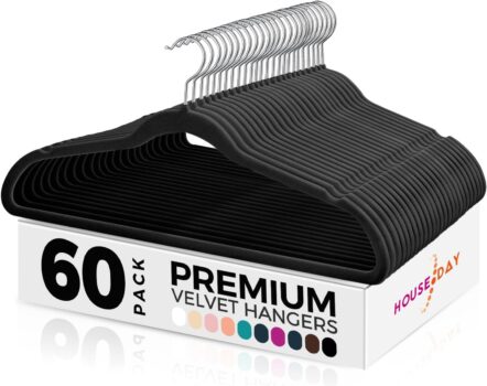 HOUSE DAY Kleiderbügel Samt (60 Stück) für nur 19,99 Euro
