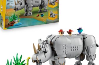 LEGO Creator 3in1-Set Wilde Tiere: Prächtiges Nashorn mit Vögeln (31171) für 45,59 Euro