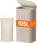 Lifewit Wäschekorb mit Deckel (105L) für 13,85 Euro