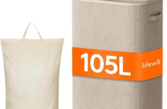 Lifewit Wäschekorb mit Deckel (105L) für 13,85 Euro