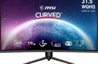 MSI G32CQ5P 31,5 Zoll WQHD Curved Gaming Monitor für 179 Euro
