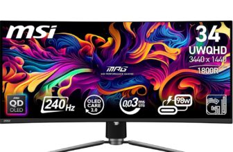 MSI MPG 341CQPX QD-OLED 34″ UWQHD Curved Gaming Monitor für 764,65 Euro