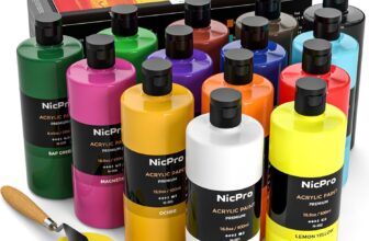 Nicpro Acrylfarben-Set mit (14 × 500 ml) für 53,71 Euro