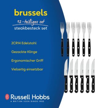 12-teilige Russell Hobbs Steakbesteck-Set für 10,82 Euro