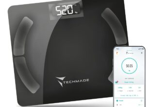Techmade digitale Personenwaage mit Körperanalyse für 9,72 Euro