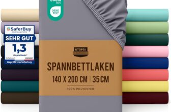 Utopia Bedding Spannbettlaken (140×200 cm) für 7,95 Euro