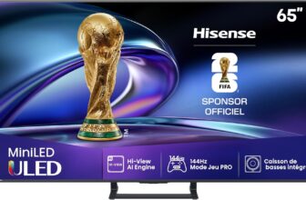 Hisense 65E8Q (65 Zoll) Mini-LED Fernseher für 629,99€