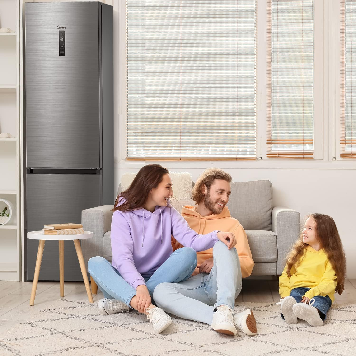Midea MDRB521MGA46O Kühl-Gefrierkombination (Energieklasse A, 201 cm ...