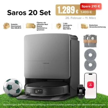 Roborock Saros 20 Staubsauger-Roboter für 1.289 Euro