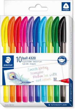 STAEDTLER dreikant stick Kugelschreiber-Set (10 Stück) für 3,50 Euro