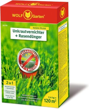 WOLF-Garten 2-in-1 Rasendünger + Unkrautvernichter SQ 120 für 16,99 Euro