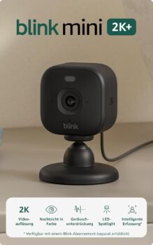 Blink Mini 2K+ Überwachungskamera für 24,99 Euro