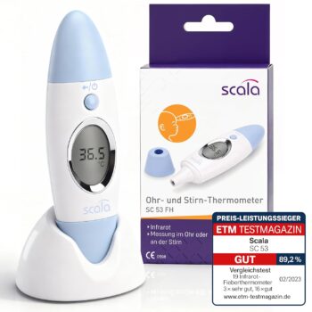 scala SC 53 Infrarot Ohr- und Stirnthermometer für 5,99 Euro