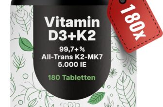 Vitamin D3 K2 5000 IE (180 Tabletten) für 9,95 Euro