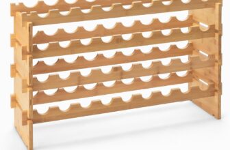 Amazon Basics – Stapelbares Weinregal aus Bambus (36 Flaschen) für 31,10 Euro