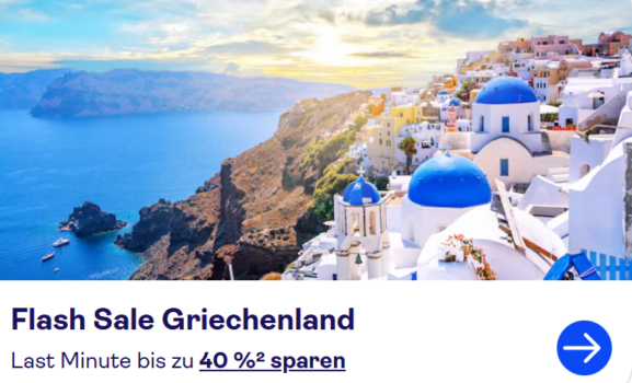 TUI Flash Sale mit bis zu 40% auf Griechenland Urlaube