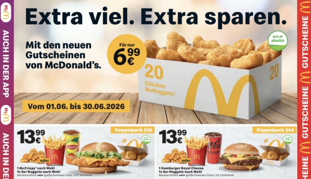 McDonald’s Gutscheine Juni 2026: Alle aktuellen Coupons und Angebote