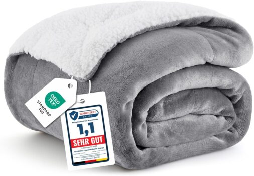 BEDSURE Warm Sherpa Wolldecke (150×200 cm) für 13,99 EUro