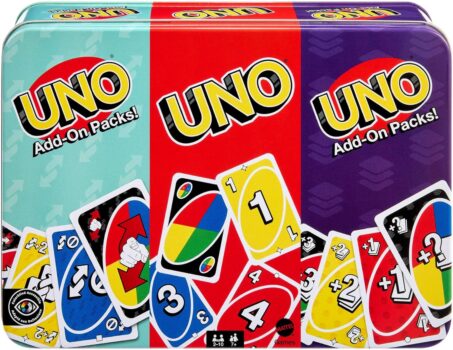 Mattel Games UNO Kartenspiel mit zwei Erweiterungssets für 11,68 Euro