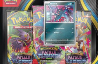 Pokémon-Sammelkartenspiel: Mega-Entwicklung – Fatale Flammen (3er-Pack) für 15,99 Euro