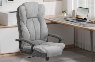 SONGMICS Bürostuhl OBG057G01 (Taubengrau-Tintenschwarz) für 92,9 Euro