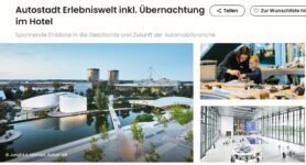 Tagesticket Autostadt in Wolfsburg inkl. ÜN im Hotel und Frühstück ab 76€ p.P.