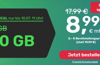 Handyvertrag LTE Allnet-Flat mit 40 GB für 8,99 Euro / Monat