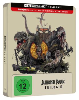 Jurassic Park – Limited Ultimate Steelbook Trilogy [4K Ultra HD] + [Blu-ray] für 42,32 Euro