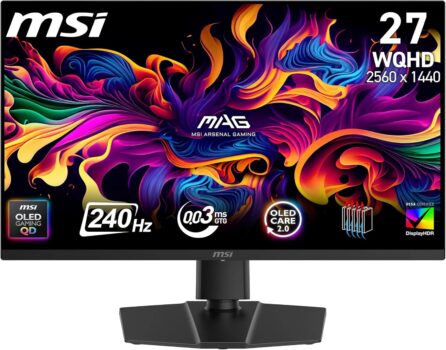 MSI MAG 273QP QD-OLED X24 26,5-Zoll-WQHD-Gaming-Monitor für 399 Euro