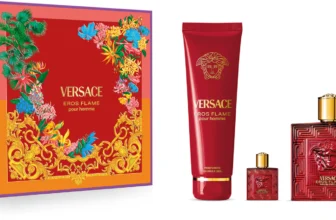 Versace Eros Flame Geschenk-Set – 100ml Eau de Parfum + 5ml Miniflakon + 150ml Duschgel für 57,80 Euro