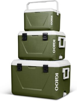 IGLOO Stapelbares Passiv-Kühlboxen Set (55 L + 27 L + 11 L) für 99,99 Euro