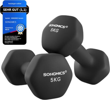 SONGMICS Kurzhanteln 2er Set (5kg) für 19,48 Euro