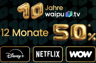 waipu.tv wird 10 Jahre alt: 50 % Rabatt auf fast alle Pakete für 12 Monate