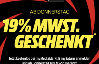 MediaMarkt & Saturn 🔥 19% MwSt. geschenkt (= 15,97% Rabatt)