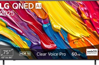 LG 75QNED82A6B 75 Zoll 4K QNED AI TV für 647 Euro