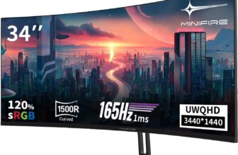 Minifire MFG34C5Q 34 Zoll UWQHD Curved Gaming-Monitor für 208,98 Euro