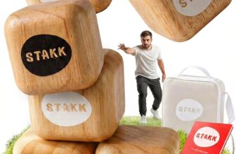STAKK Turm-Wurfspiel Outdoor aus Holz – Gartenspiel für Erwachsene & Kinder für 37,90 Euro