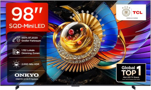 TCL 98Q7D Pro SQD-Mini LED 98 Zoll Fernseher für 2.199 Euro