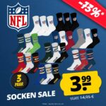 NFL Socken (3 Paar) für 3,99 Euro