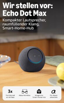 Amazon Echo Dot Max (neueste Generation) für 64,99 Euro
