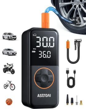 AstroAI elektrische Luftpumpe (6600 mAh Akku, 10,3 Bar) für 33,99 Euro