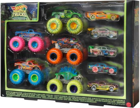Hot Wheels Monster Trucks Glow-in-the-Dark Set (HCB57) für 28,98 Euro