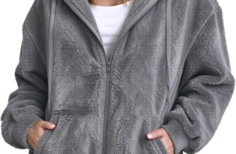 *PREISFEHLER* HTNEDNST Damen-Teddyjacke mit Kapuze in grau für 1,95 €.