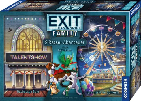 Kosmos EXIT – Das Spiel Family: Backstage Boys und Jahrmarkt im Dunkeln für 13,59 Euro