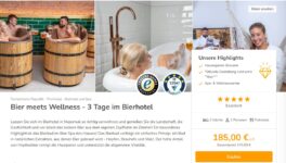 Bier meets Wellness: 3 Tage Bierhotel in Tschechien mit Bierbad und Zapfhahn im Zimmer für 185 € p. P.