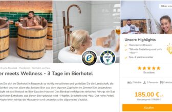 Bier meets Wellness: 3 Tage Bierhotel in Tschechien mit Bierbad und Zapfhahn im Zimmer für 185 € p. P.