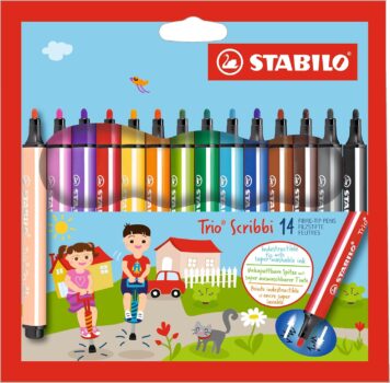 STABILO Trio Scribbi Dreikant-Filzstift-Set (14er-Pack) für 16,90 Euro