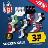 NFL Socken (3 Paar) für 3,99 Euro