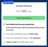 *KRACHER* Blinkist Jahresabo für 12€ (statt 79,99€)
